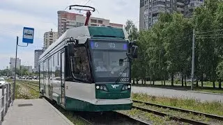 поездка на трамвае КТМ-23 ( 71-623-04.01 ), борт 0022, маршрут 15