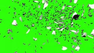 Paper flying Green Screen Free