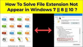 Solve Extension Not Appear Problem || File Extension Hidden || File Extension || TECH DRIVE
