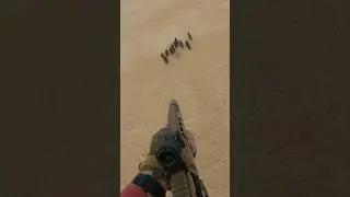 Feral pigs breaking cover on the sand. 