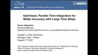 Optimized, parallel time integrators for better accuracy with large time steps