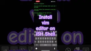 Install vim on iSH Shell | iSH vim editor for code highlights | iSH Terminal✌🏻🙏