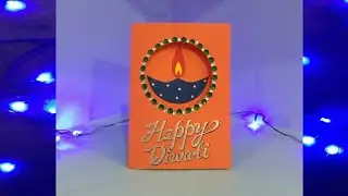 Easy handmade DIWALI card tutorial||How to make diwali cards