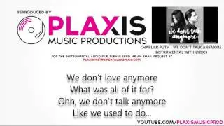 Charlie Puth - We Dont Talk Anymore feat Selena Gomez (INSTRUMENTAL with LYRICS)
