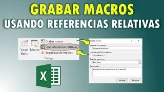 Record macros using relative references in Excel