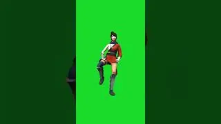 a girl jumping on Green screen background #animation #animatedcartoon