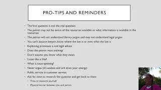 Reference interview protips