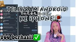 TELEGRAM ANDROID TO IPHONE TUTORIAL🥀