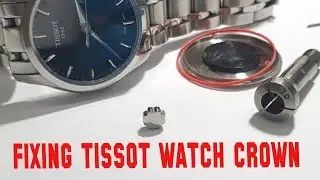 how tu drill watch crown stem