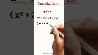 Factoring x⁴+4 #math #factorization