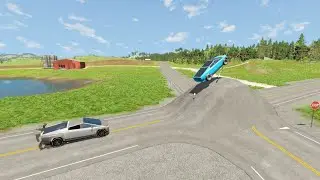Cars vs Giant Bulge – BeamNG.Drive