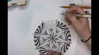 Тангл Aqua Fleur by Zentangle