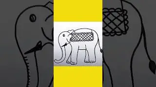 Elephant drawing with ZZ #shorts #art #drawingstutorial #kpdrawingtutorial