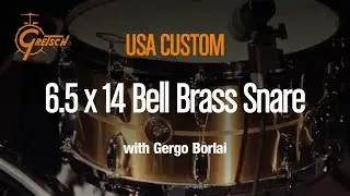GRETSCH USA Bell Brass Snare Drum 6.5 x 14″ played by Gergo Borlai