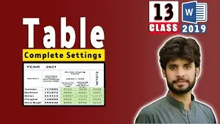 How to  create a Table in ms word 2019 | Ms word 2019 complete course in urdu| vision knowledge