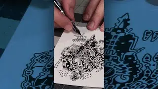 1 Hour in 1 Minute: Fountain Pen Doodling! #Shorts #art #drawing #fountainpen