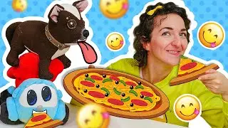 Lavoretti facili per bambini con il cane Cioccolata. Facciamo la pizza. Video per bambini
