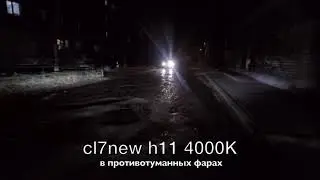 Светодиодные лампы Cl7 new 4000К в птф. Сравнение с ксеноном.