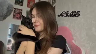 АСМР🐾 звуки книг 📕 + звуки рта и недовольный кот 🖤