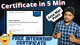 Free Internship Certificate Online in 5 Min | for CSE / ECE / College Students | Cybersecurity