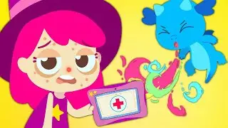 Oh nein! Plum die kleine Hexe ist KRANK! Was ist die magische Heilung? Kinder lernen gesunden Umgang