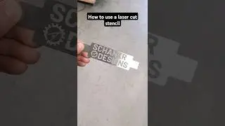 Spray painting with a custom stencil