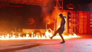 EPIC FIRE BALL FOOTBALL SKILLS!
