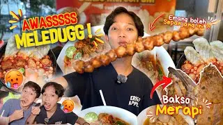 ASLII⁉️ KUAH SETANNN!!! NANGIS KEJER KALO NGABISIN⁉️ COBAIN BAKSO MERAPII BARENG FAHRY