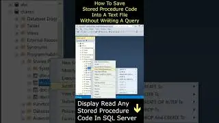 Save stored procedure code into a text file sql server 