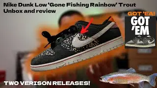 FISH SHOE?! Nike Dunk Low Gone Fishing Rainbow Trout Review | DeafSneakerFilms