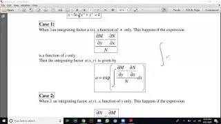 Differential Equations-Integrating Factor Technique for Exact Differential Equations Part 1 by SZHB