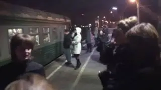 Утро  Колпино  Электричка
