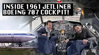 Amazing Look Inside 1961 Boeing 707 Cockpit!