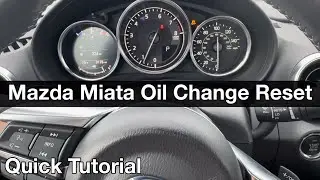 How to Oil change reset Mazda Miata Mx-5 2022