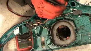 Макита UC4020A цепная пила ремонт электропилы замена якоря щёток и звёздочки