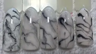 nails art marble gel polish