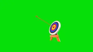 Arrows shooting on the target board free green screen video and GIF