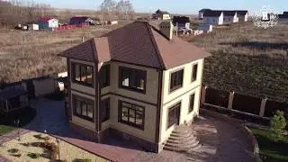 Коттедж из кирпича 130 квадратных метров на 6 сотках. Цена в Уфе под ключ. Загородный дом из кирпича