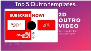 Top 5 New Outro Template 2020 | outro template no text in HD