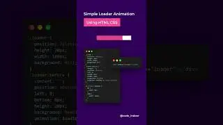 Simple loader animation using HTML and CSS