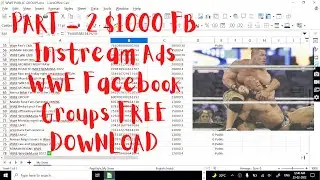 PART - 2  $1000 FB Instream Ads  - WWE Facebook Groups FREE DOWNLOAD (Problems)