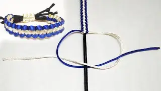 Making bracelets from yarn. Make a beautiful bracelet out of string.