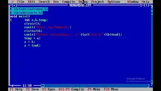Program to Interchange Two Variables Using Temp Variable