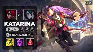 Katarina vs Hwei Mid - KR Grandmaster - Patch 14.14 Season 14