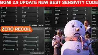 BGMI NEW 2.9 UPDATE BEST SENSITIVITY 🔥 ZERO RECOIL CODE + SENSITIVITY