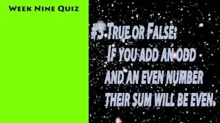 Week 9 Quiz