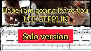 Babe I'am Gonna leave you (LED ZEPPELIN) /Ben-T-Zik guitar cover#12 (VIDEO with TAB)