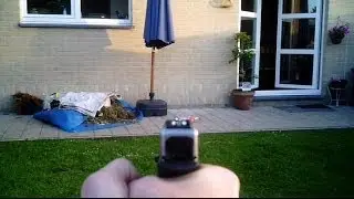 airsoft glock 34 WE shoot test 12 meter