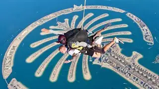 Дубай. Незабываемые ощущения со Skydive Dubai. Прыжок с парашютом над пальмой,с высоты 4000м.