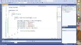 A for loop printing array elements